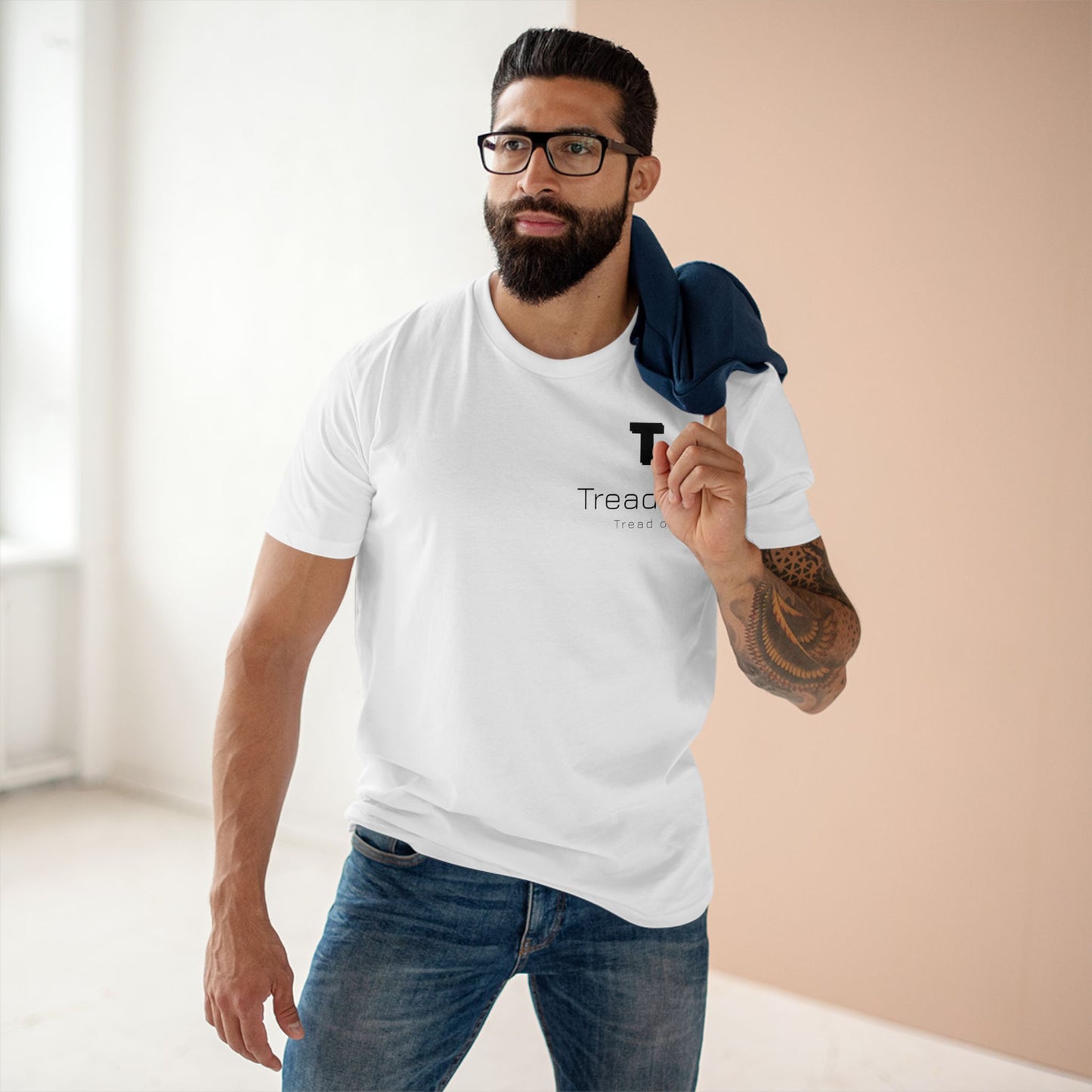 Minimalist Graphic Tee - Tread360 "Tread On" Design for Everyday Wear